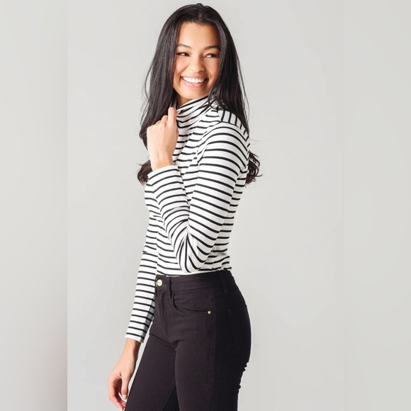 Women's Chloe Striped Rib Body Suit - Picture 2 of 7